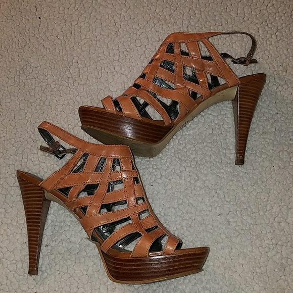 Marc Fisher Shoes - $99 Marc Fisher Camel cutout platform heels 9.5